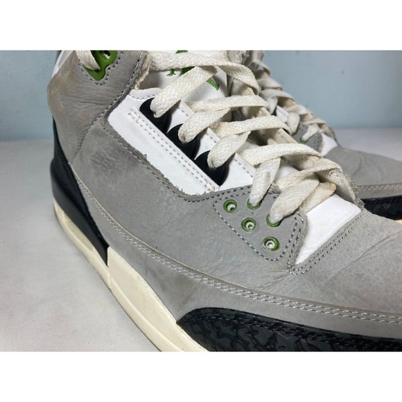 Nike Air Jordan 3 III Men\'s Size 10 Retro Cement 136064-006 Chlorophyll Grey main image 6